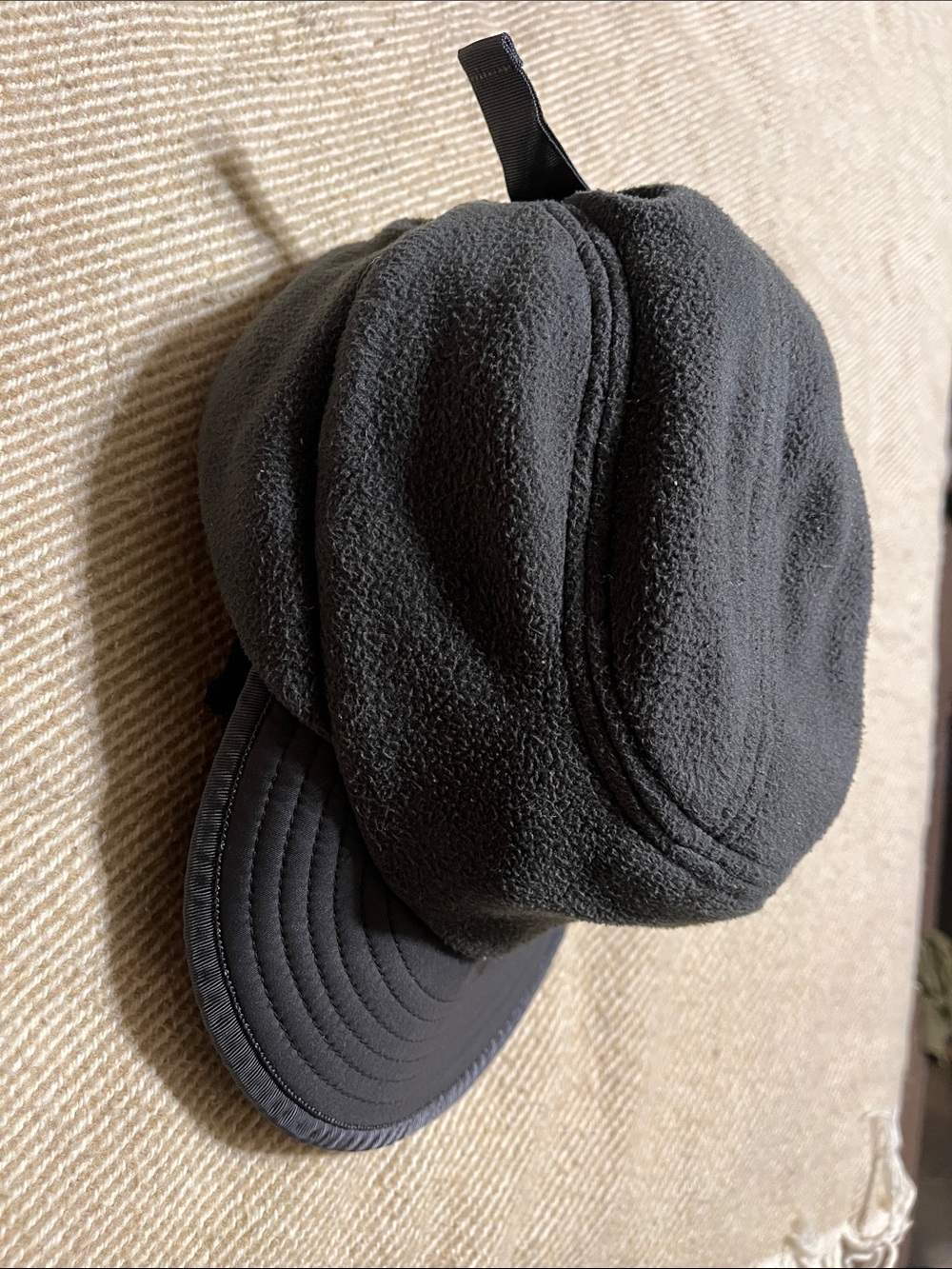 Gray Fleece-Look Winter Cap